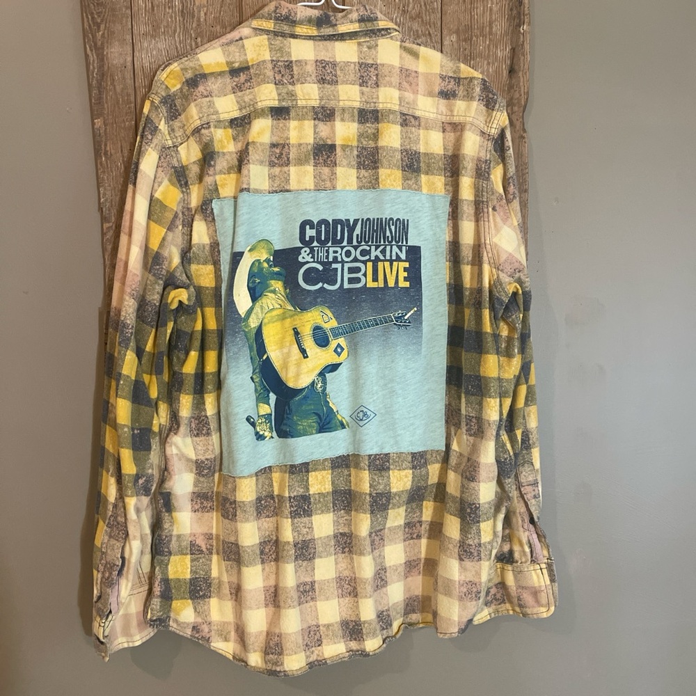 Cody Johnson Up-cycled Plaid flannel Shirt